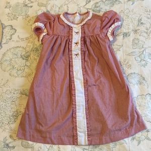 Anavini Smocked Christmas Candy Cane Dress 4T